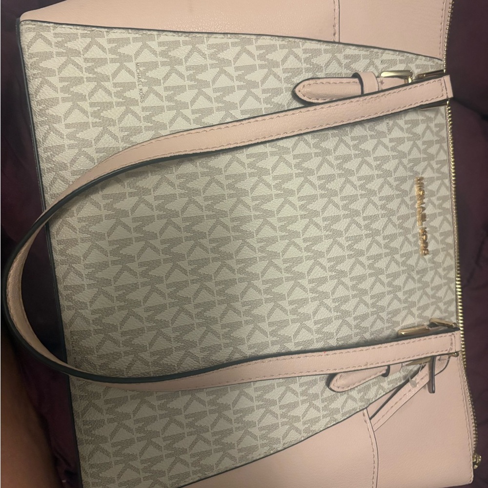 Michael Kors Pink and Gray Tote Bag